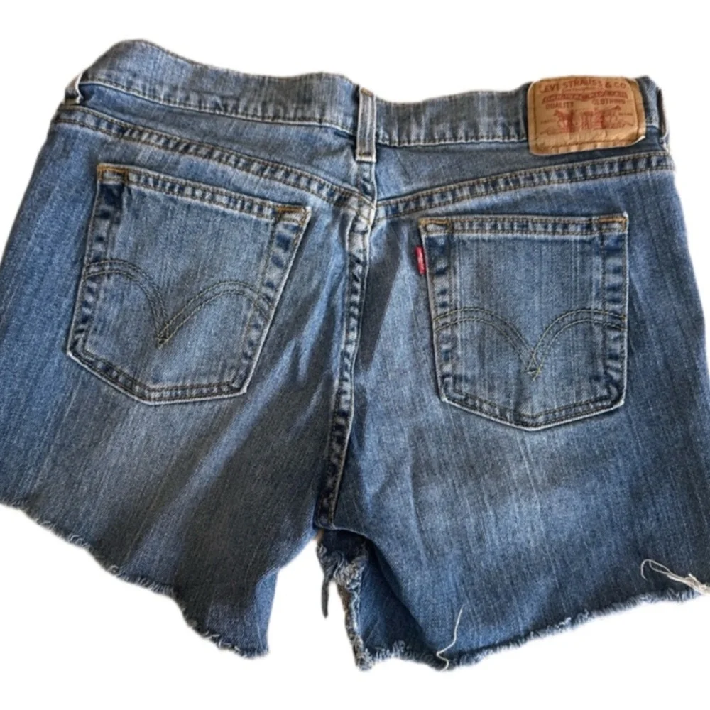 Levi's Blue Jean Shorts Raw Hem‎ Cut-Off